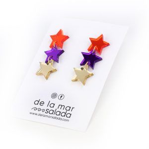 3 ESTRELLAS PARTY (Naranja, morado y dorado)