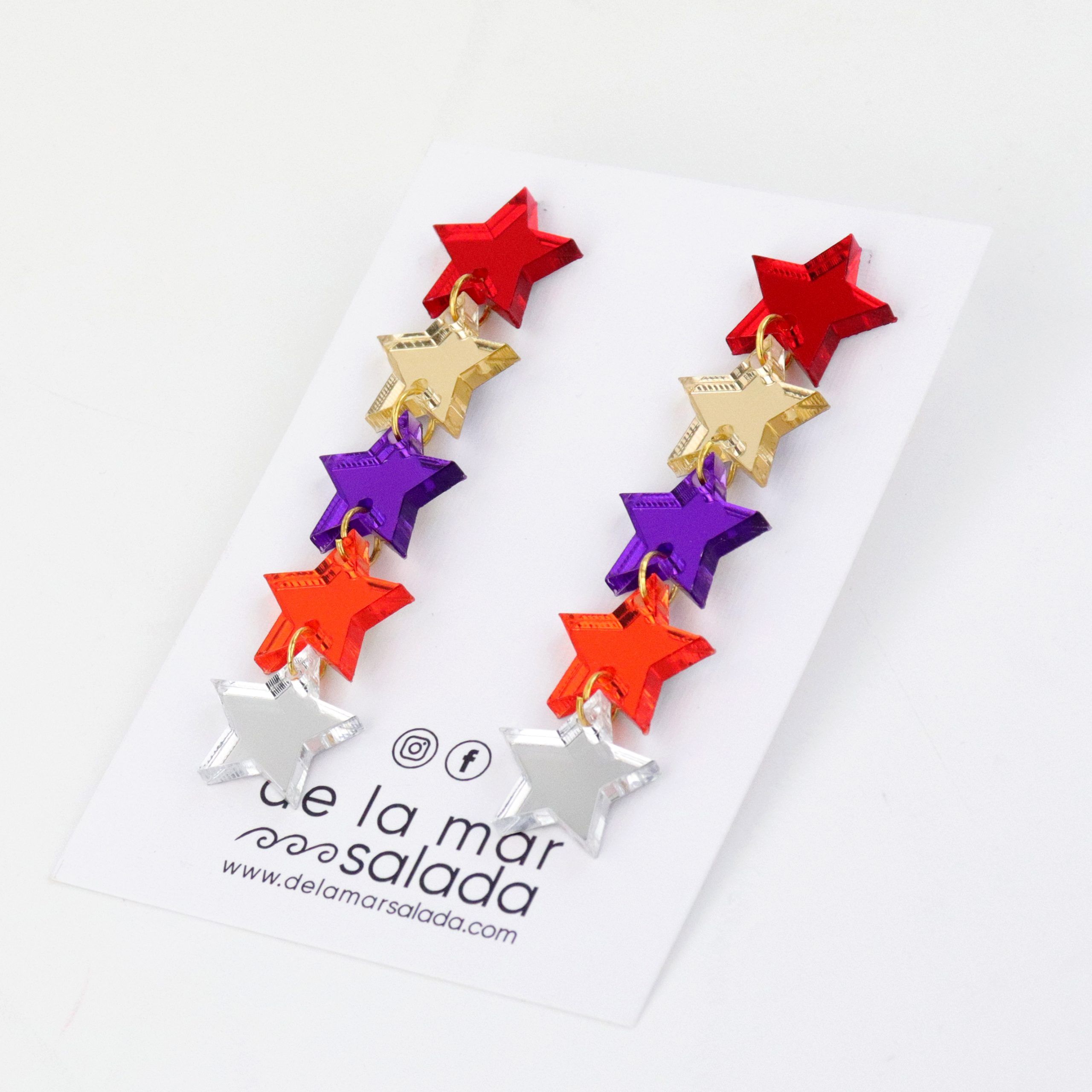 5 ESTRELLAS PARTY (Rojo, dorado, morado, naranja y plateado)
