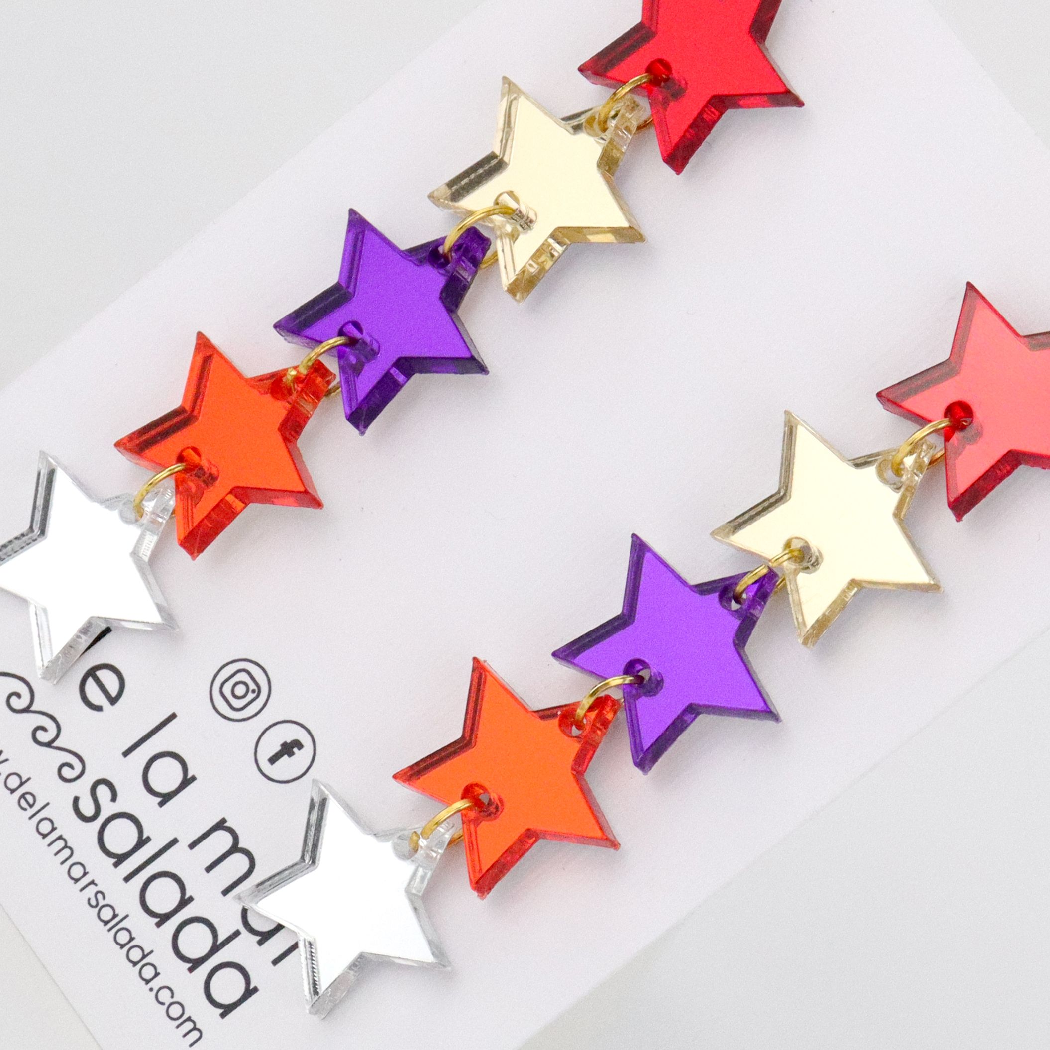 5 ESTRELLAS PARTY (Rojo, dorado, morado, naranja y plateado) - Imagen 2